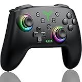 Controle Sem Fio Rgb Compatível Com Switch/lite/oled/windows/ios/android, Controle Programável Com Luzes Rgb, Função De Vibração E Turbo