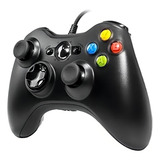 Controle Usb Com Fio Para Xbox 360 Computador Notebook Cor Preto