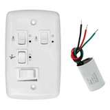 Controle Ventilador De Teto 4x2 C  Capacitor 110v 2 Int Luz