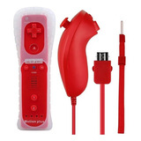 Controle Wii Remote Plus Nunchuk Compatível Nintendo Wii u Cor Vermelho