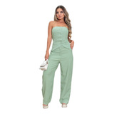 Conujunto Elegante Feminino Calca