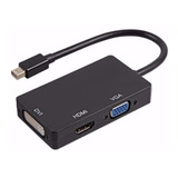 Conversor Adaptador Mini Displayport Para Dvi Vga Hdmi 3x1