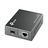 Conversor De Mídia TP Link Gigabit Ethernet  Até 1000 Mbps RJ45 Para 1000 Mbps SFP Slot Compatível Com Módulos MiniGBIC  MC220L 