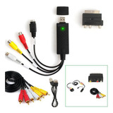 Conversor Usb 2 0 De Vhs Para Dvd  Conjunto De Áudio E Vídeo