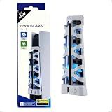 Cooler Fan Ventilador Resfriador Externo 5500rpm Usb Com Led Para Playstation 5 Ps5 Edição Digital E Mídia Física  Branco 