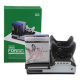 Cooler Para Xbox One S Slim Suporte Carregador Hub 4 Usb