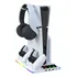 Cooler Suporte Carregador Duplo Para Ps5 Slim E Fat Com Rgb