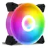 Cooler Ventoinha Gamer Fan 120mm Rgb Led Com Cores Fixas Led Preto