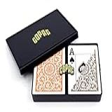Copag 1546 Design 100  Plástico De Cartas De Baralho  Tamanho De Pôquer  Tamanho Jumbo Laranja Marrom  Conjunto De Baralho Duplo