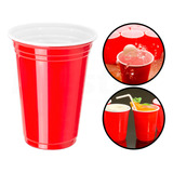 Copo Americano 400ml Vermelho Red Cup Beer Pong - 25 Und