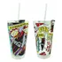Copo Coca Cola 450ml C/ Tampa Canudo Estilo Geek Quadrinhos