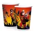 Copo De Papel Os Incriveis Herois Da Disney 180ml C/8un Cor Vermelho E Amarelo