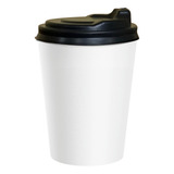 Copo Papel 300 Ml Descartável Ecológico C tampa Bico C 100 Cor Branco