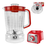 Copo Para Liquidificador Mondial Inox Turbo L1000 L1100 L1200 Cor Vermelho