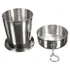 Copo Retrátil Dobrável De Aço Inox Chaveiro 250ml