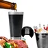 Copo Termico 473 Ml Aço Inox C/ Tampa E Abridor Para Cerveja Cor Preto Liso