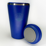 Copo Térmico Com Caixa De Som Bluetooth 420ml Aço Inox Cor Azul Qy