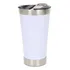 Copo Térmico Inox Para Cerveja Com Tampa E Abridor Cor Branco Tem
