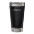Copo Termico Mons Em Aço Inox   473ml Com Tampa Preto Fosco