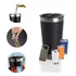 Copo Termico Tampa Abridor Garrafa P/ Cerveja Café Aço Inox Cor Preto Liso