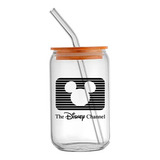 Copo Vidro Canudo Importado Mickey Mouse Disney Channel