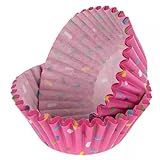 Copos De Cozimento Decorativos Pink Sprinkles - Forros De Papel Estampados Para Cupcakes, Muffins (tamanho Padrão) - 50 Unidades