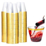 Copos De Plastico Dourado