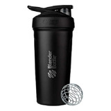 Coqueteleira Blender Bottle Strada Stainless Steel   710ml Cor Preto