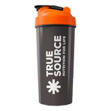 Coqueteleira Slim Preto E Laranja    600ml    True Source