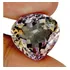 Coração De Ametrino Bicolor/ Roxo Amarelo Natural 17.5x17mm