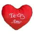 Coração De Pelúcia Bordado Te Amo Tam: P Pequeno Cor Vermelho