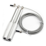 Corda De Pular Crossfit Speed Rope Rolamento 3m Cabo De Aço Cor Prateado