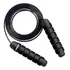 Corda De Pular Speed Rope Rolamento Cabo De Aço Profissional Rubber Fit Preto