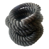 Corda Naval Preta 40 Mm 10 Mts Treino Funcional academia