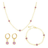 Cordao Chocker Pulseira Brinco