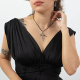 Cordao Colar Cruz Ajustavel