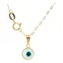 Cordão Feminino Bailarina Ouro 18k 750 45cm Olho Grego