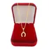 Cordão Feminino Ouro Folheado Ferradura Zircônia Country Cor Dourado