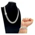 Cordão Grumet Escamada + Pulseira Prata 925 Maciça 60cm 15mm
