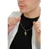 Cordão Masculino Cor Idêntica A Ouro 18k + Lindo Crucifixo