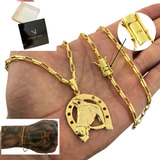 Cordão Masculino De Moeda Antiga Com Banho De Ouro Não Sujam