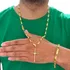 Cordão Masculino De Moeda Antiga Tijolinho Pulseira Pingente
