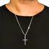 Cordão Prata Pura Masculino Kit Cruz Crucifixo 925 Italiana 