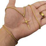 Cordao Pulseira Pingente Cruz