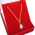 Cordão Singapura Ouro 18k 50cm Pingente Gota Zirconia