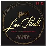 Cordas Gibson 009.042 Les Paul Premium Ult-light Seg Les9-009.042