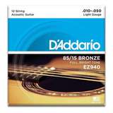 Cordas Para Guitarra Acústica Daddario Ez940 Docerola 10-50 Msi
