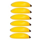 Corhad 6 Unidades Adereços De Banana Infláveis Balão Inflável De Banana Flutuador De Piscina Engraçado Flutuadores De Andar Na Boia De Banana Pvc Noiva Boate Acessórios Para Festa