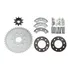 Coroa 44 Dentes + Kit Fixação + Pinhão Bicicleta Motorizada