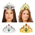 Coroa Rainha Princesa Dourada Prata 2 Unidades Ajustável